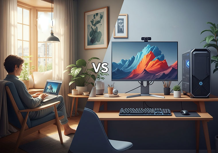 Comparativa: portátil vs. PC de escritorio para trabajar en casa portátil vs. PC de escritorio para trabajar en casa